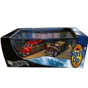 Hot Wheels Surf's Up '49 Ford Woody and '46 Ford Ragtop Diecast 2-Pack 2003 NRFB